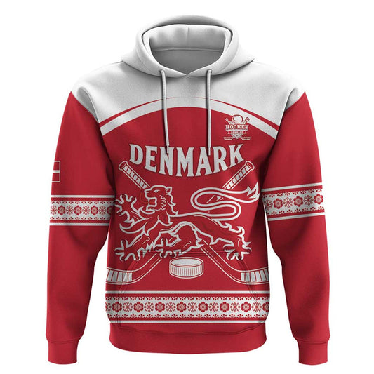 Custom Denmark Hockey Come On Danish Lions Hoodie
