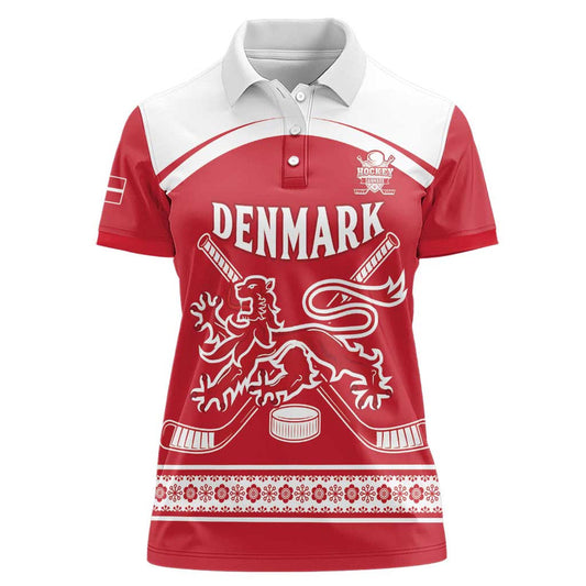 Custom Denmark Hockey Come On Danish Lions Women Polo Shirt