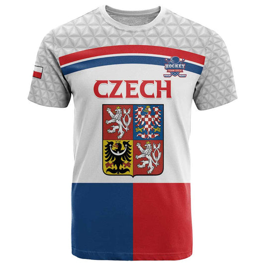 Custom Czech Hockey Go Cesko T Shirt