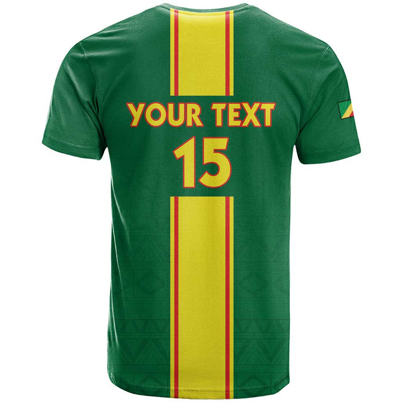 Custom Congo Brazzaville Football Go Ba Diabulu ya Mbwaki Green Color T Shirt