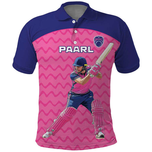 Custom South Africa Paarl Cricket We Are Champions Polo Shirt