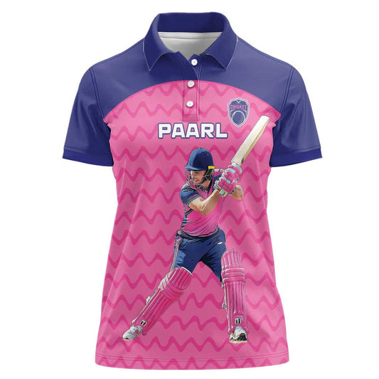 Custom South Africa Paarl Cricket We Are Champions Women Polo Shirt