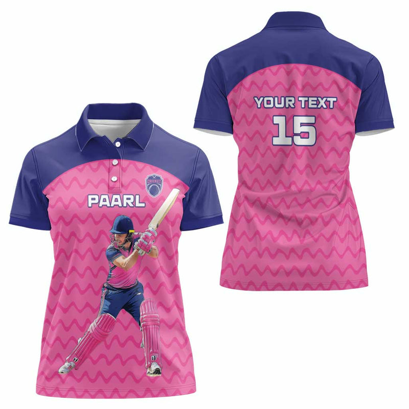 Custom South Africa Paarl Cricket We Are Champions Women Polo Shirt