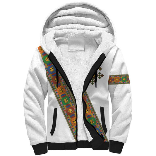 Ethiopia Saba Kemis Sash Style Sherpa Hoodie
