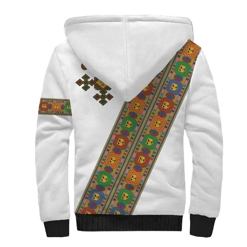 Ethiopia Saba Kemis Sash Style Sherpa Hoodie