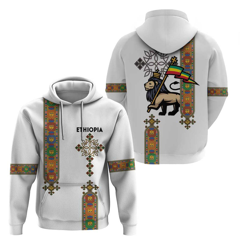 Ethiopia Saba Kemis Ethiopian Cross Lion Of Judah Hoodie