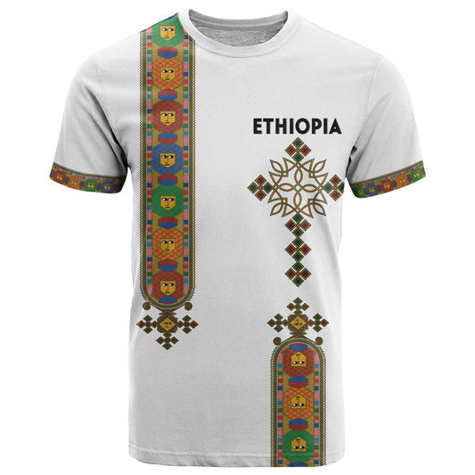 Ethiopia Saba Kemis Ethiopian Cross Lion Of Judah T Shirt