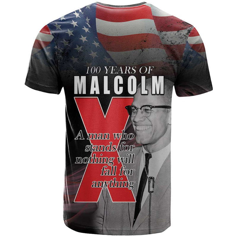 African American El Hajj Malik El Shabazz 100 Years of Malcolm X T Shirt