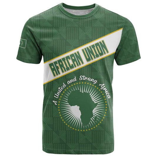 African Union Day T Shirt Emblem With Kente Pattern