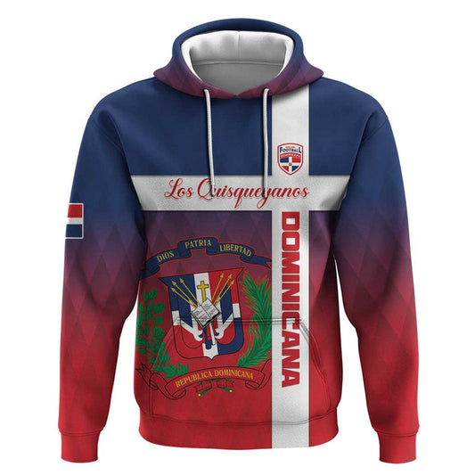 Custom Dominican Republic Football Come On Los Quisqueyanos Hoodie