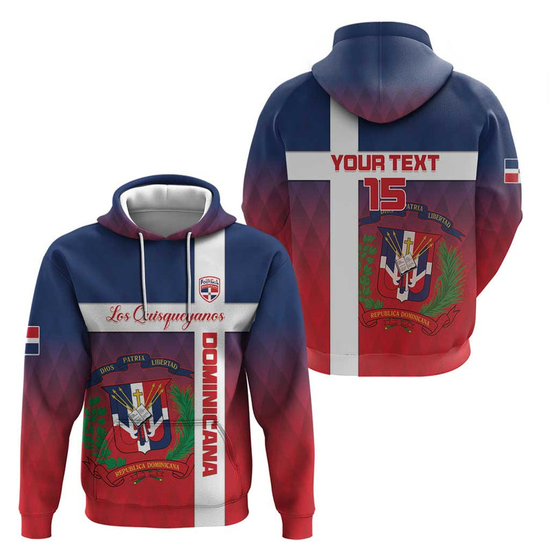 Custom Dominican Republic Football Come On Los Quisqueyanos Hoodie