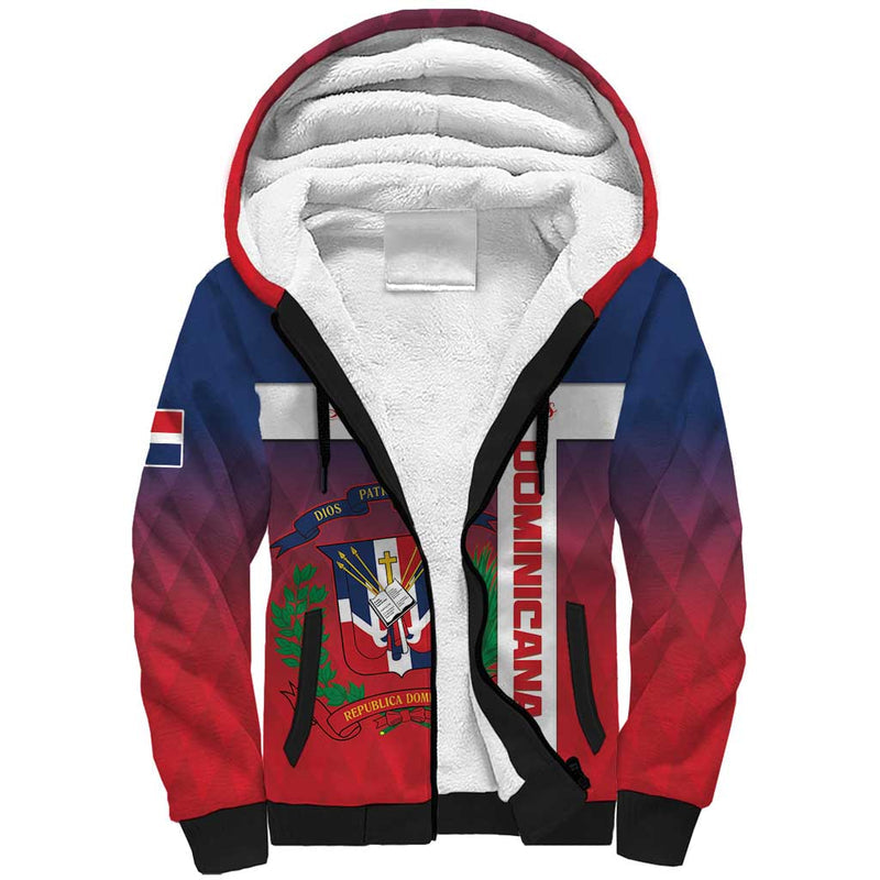Custom Dominican Republic Football Come On Los Quisqueyanos Sherpa Hoodie