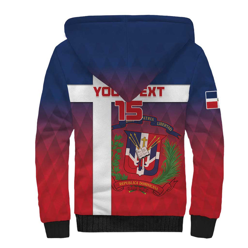 Custom Dominican Republic Football Come On Los Quisqueyanos Sherpa Hoodie