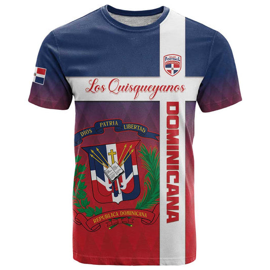 Custom Dominican Republic Football Come On Los Quisqueyanos T Shirt