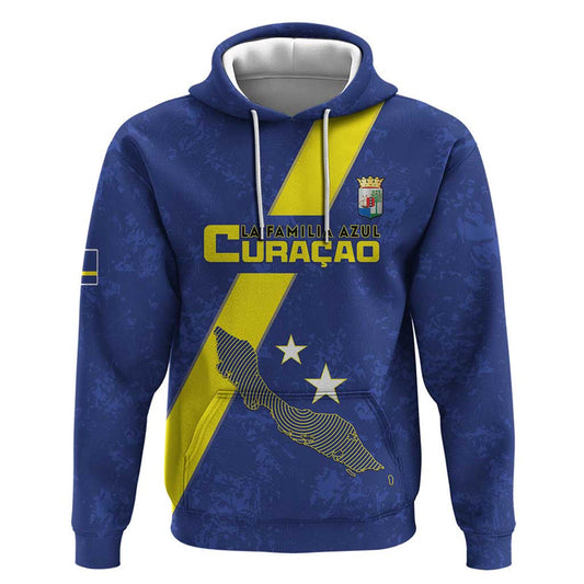 Custom Curacao Football Go La Familia Azul Hoodie