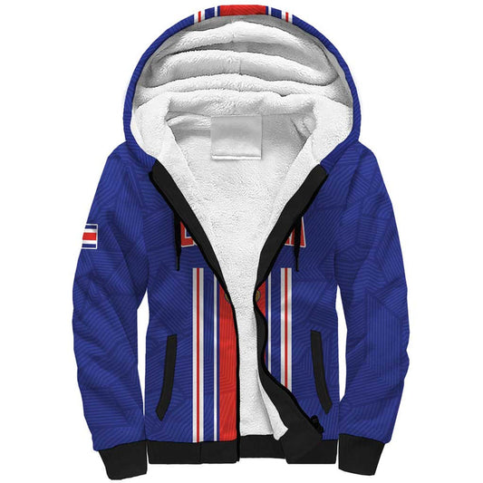 Custom Costa Rica Football Vamos Ticos! Sherpa Hoodie