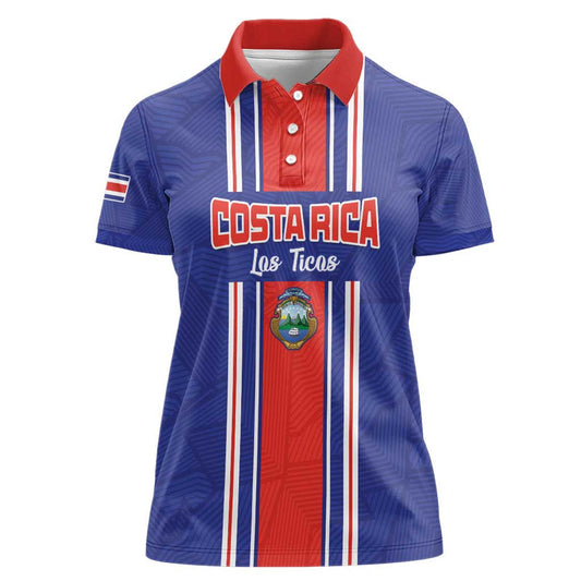 Custom Costa Rica Football Vamos Ticos! Women Polo Shirt