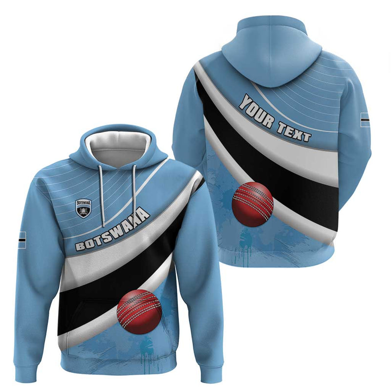 Custom Botswana Cricket Go Baggy Blues Hoodie
