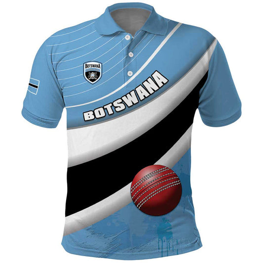 Custom Botswana Cricket Go Baggy Blues Polo Shirt