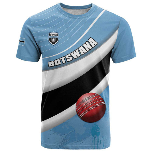 Custom Botswana Cricket Go Baggy Blues T Shirt