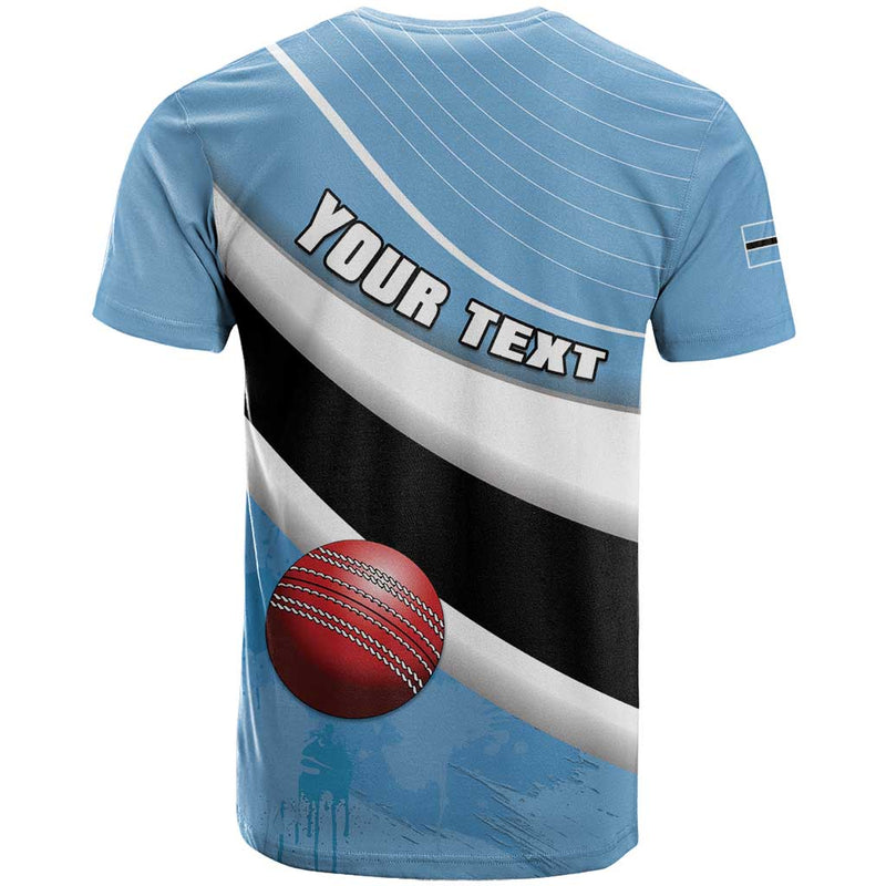 Custom Botswana Cricket Go Baggy Blues T Shirt