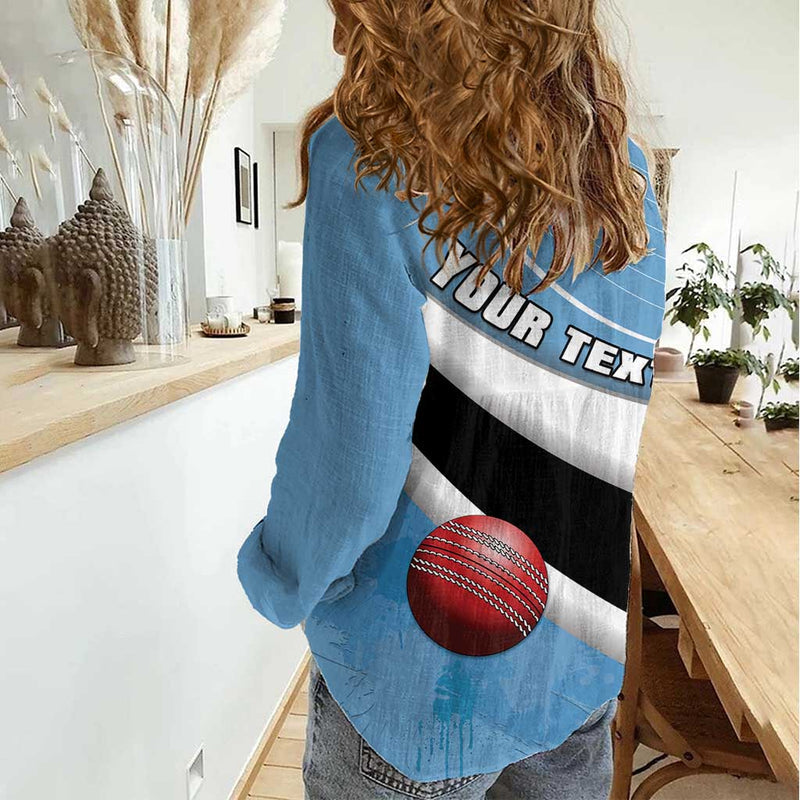 Custom Botswana Cricket Go Baggy Blues Women Casual Shirt