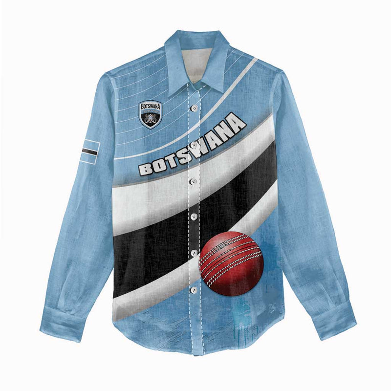 Custom Botswana Cricket Go Baggy Blues Women Casual Shirt