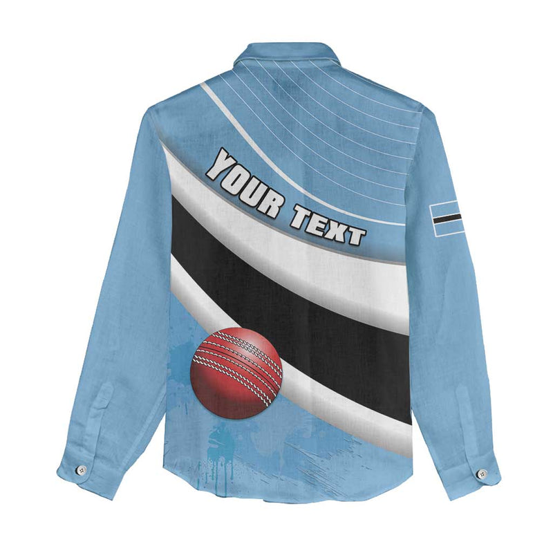 Custom Botswana Cricket Go Baggy Blues Women Casual Shirt