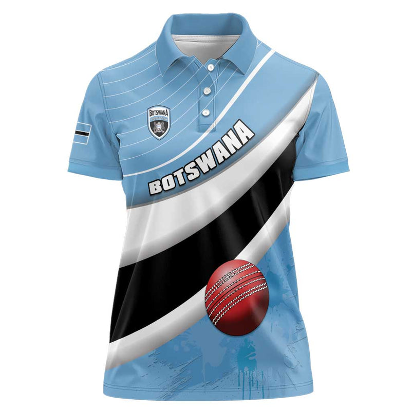 Custom Botswana Cricket Go Baggy Blues Women Polo Shirt
