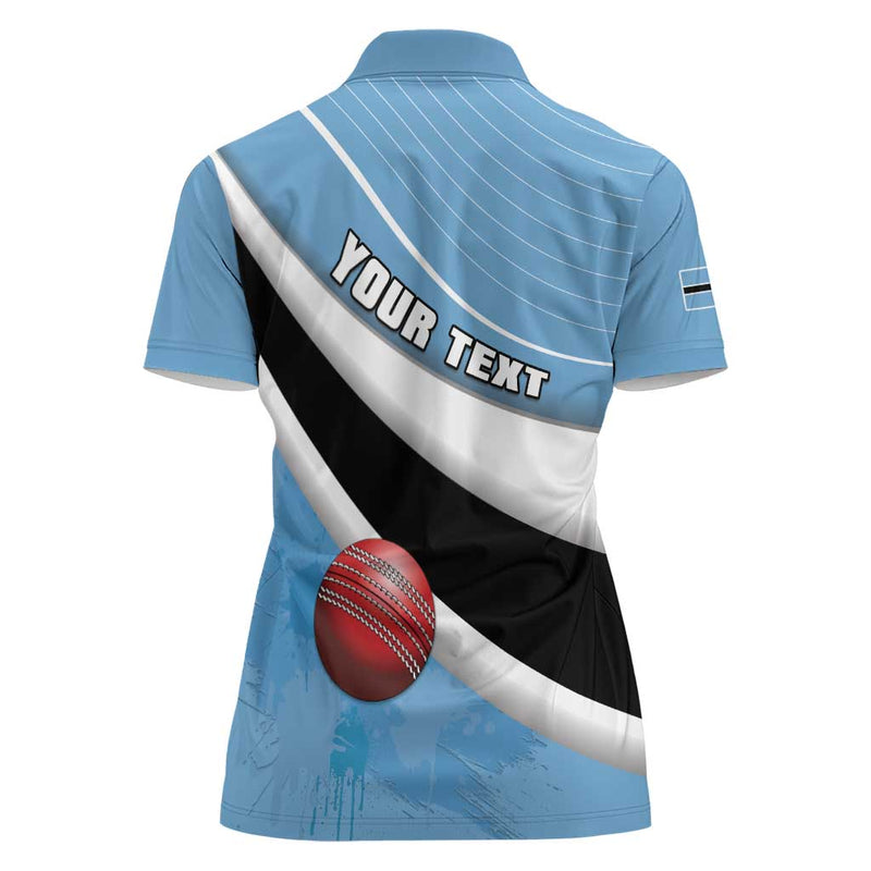 Custom Botswana Cricket Go Baggy Blues Women Polo Shirt