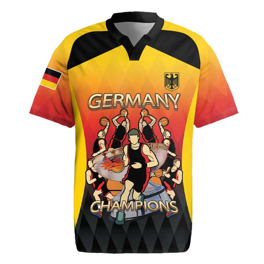Custom Germany Basketball European Champions 2025 Rugby Jersey