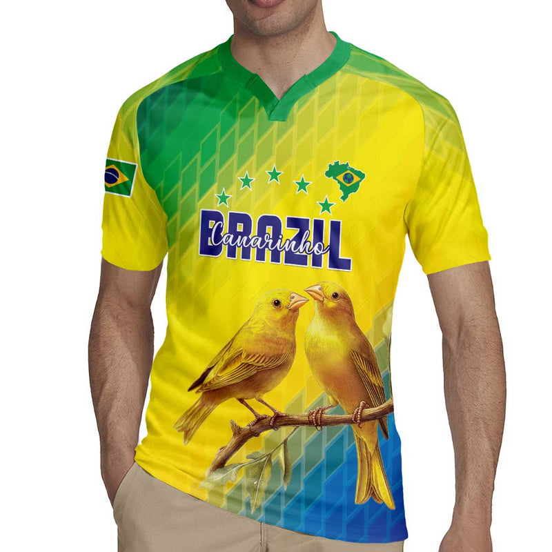 Custom Brazil Football Go Canarinho Go Rugby Jersey