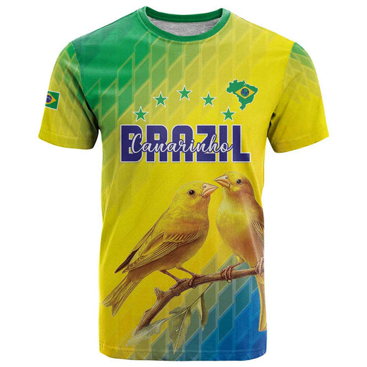 Custom Brazil Football Go Canarinho Go T Shirt