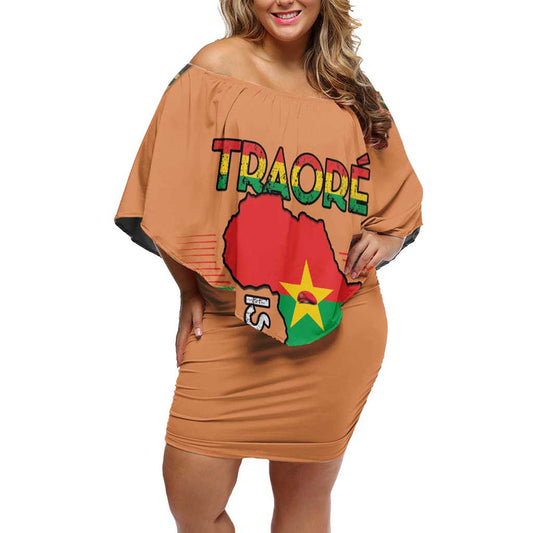 Africa In Solidarity With Traore Africa For Africans Off Shoulder Short Dress