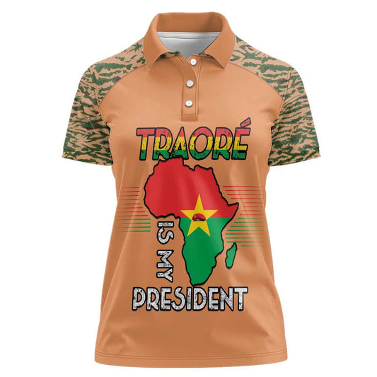 Africa in Solidarity with Traore Africa For Africans Women Polo Shirt