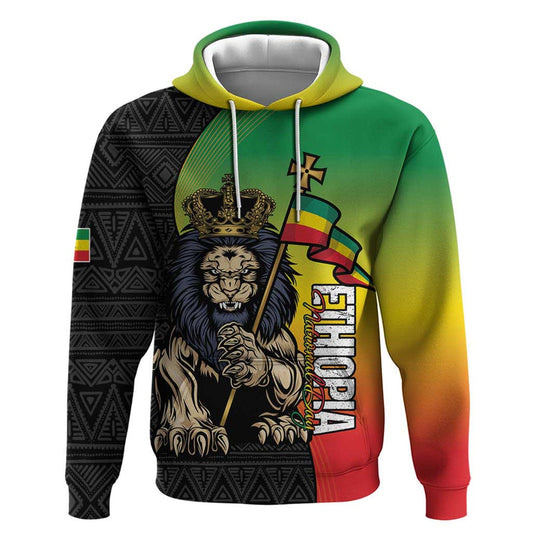 Ethiopia National Day Lion Of Judah African Pattern Hoodie
