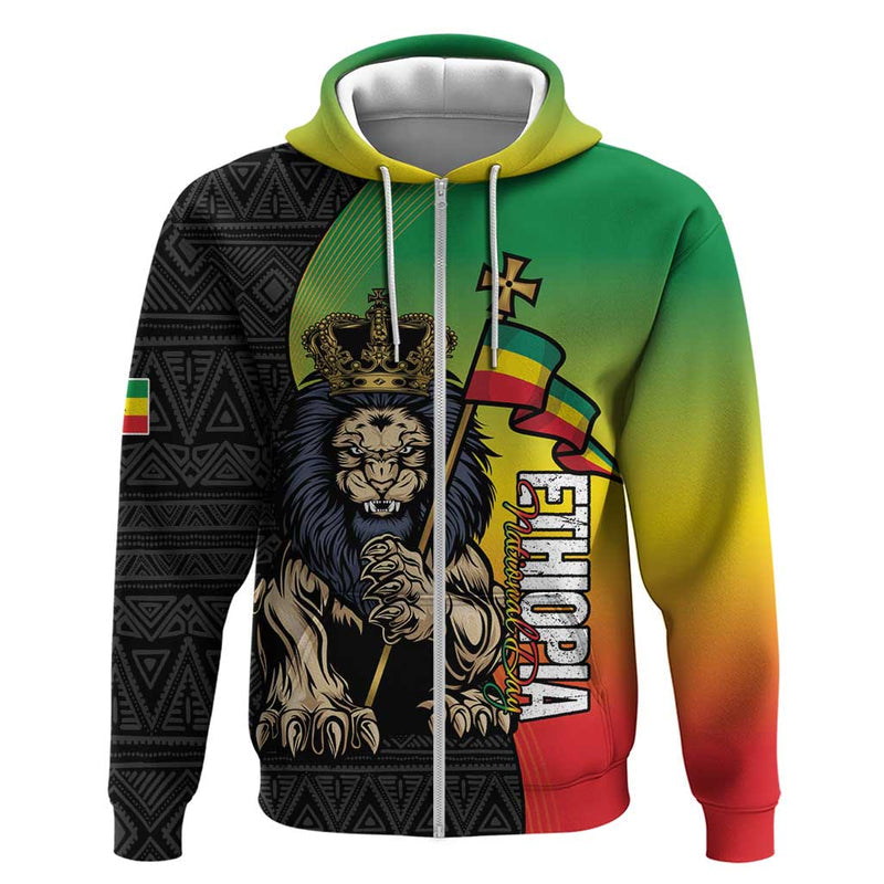 Ethiopia National Day Lion Of Judah African Pattern Hoodie