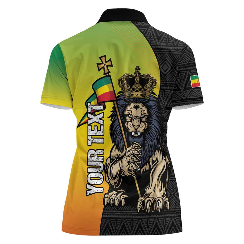 Ethiopia National Day Lion Of Judah African Pattern Women Polo Shirt