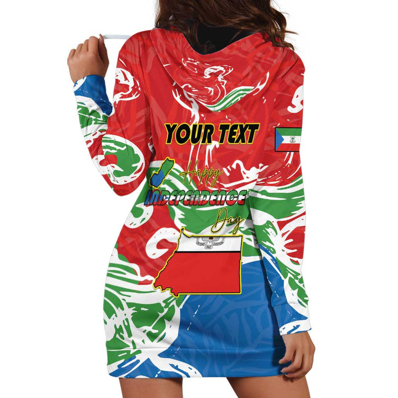 Equatorial Guinea Independence Day Coat Of Arms With Map Hoodie Dress