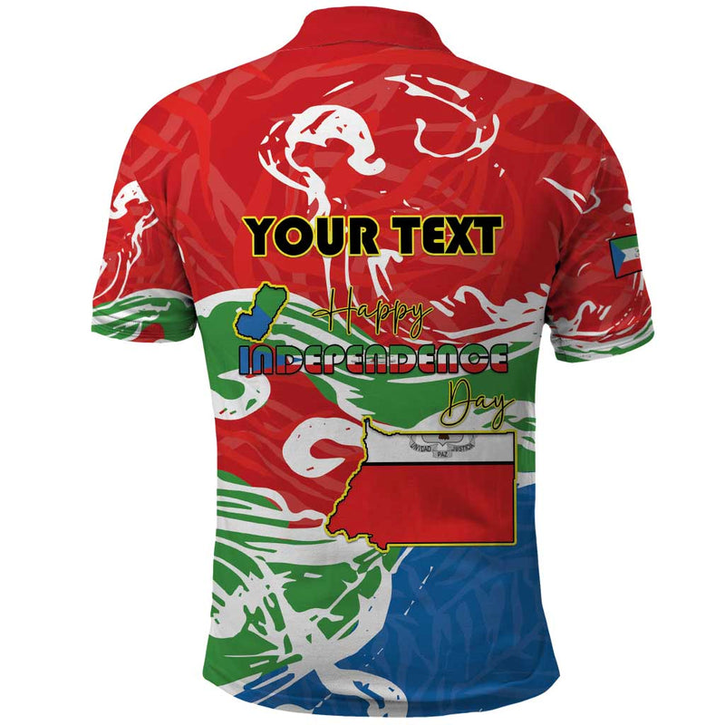 Equatorial Guinea Independence Day Coat Of Arms With Map Polo Shirt