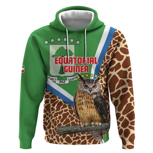 Equatorial Guinea Bubo Poensis Mix Giraffe Pattern Hoodie
