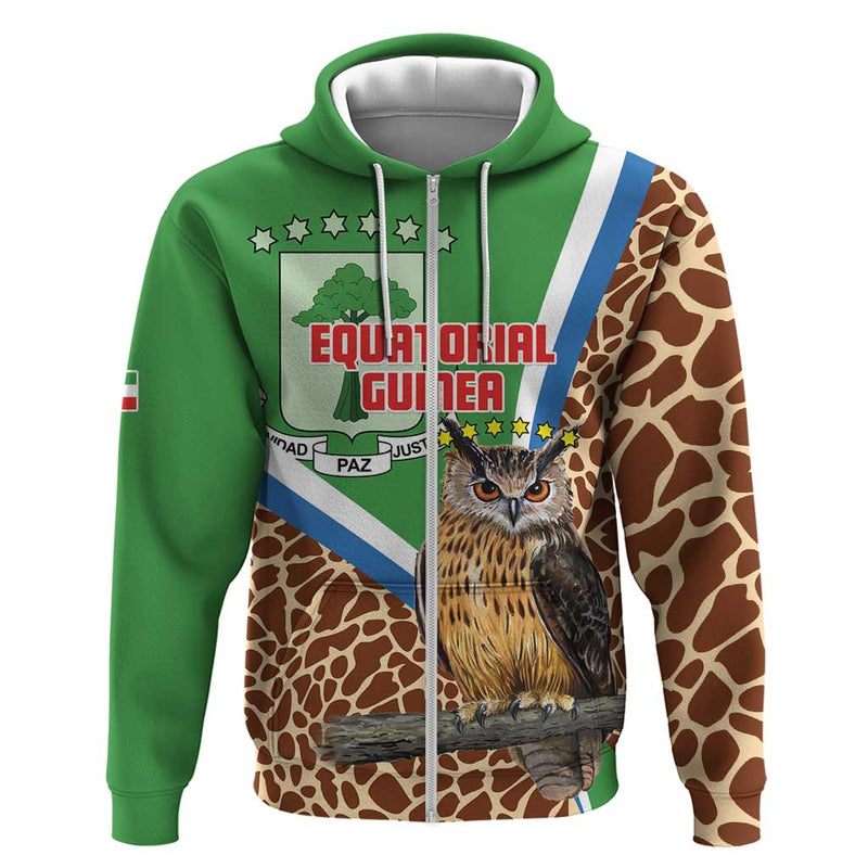 Equatorial Guinea Bubo Poensis Mix Giraffe Pattern Hoodie