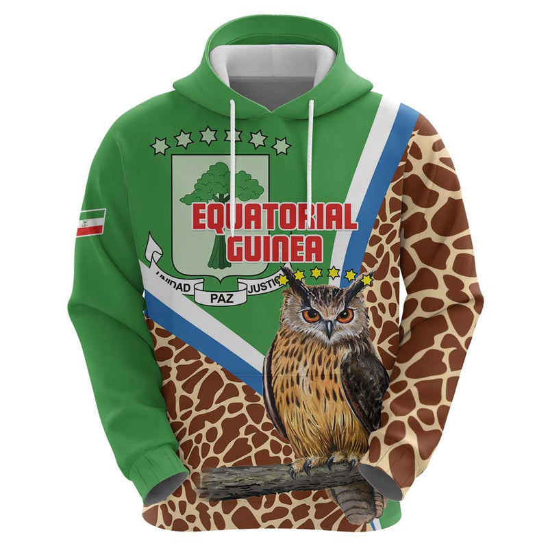 Equatorial Guinea Bubo Poensis Mix Giraffe Pattern Hoodie