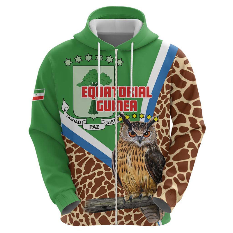Equatorial Guinea Bubo Poensis Mix Giraffe Pattern Hoodie