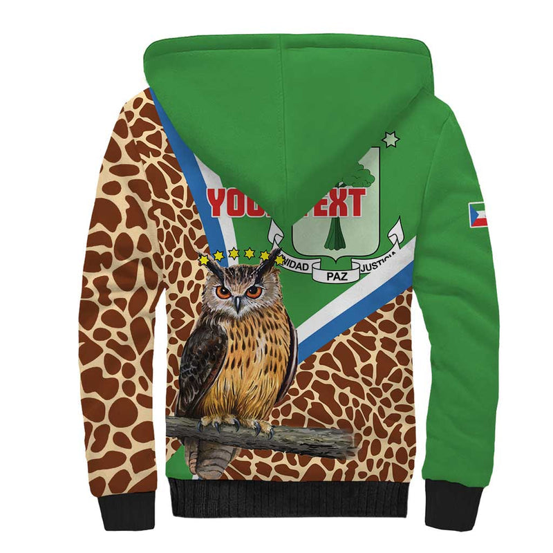 Equatorial Guinea Bubo Poensis Mix Giraffe Pattern Sherpa Hoodie