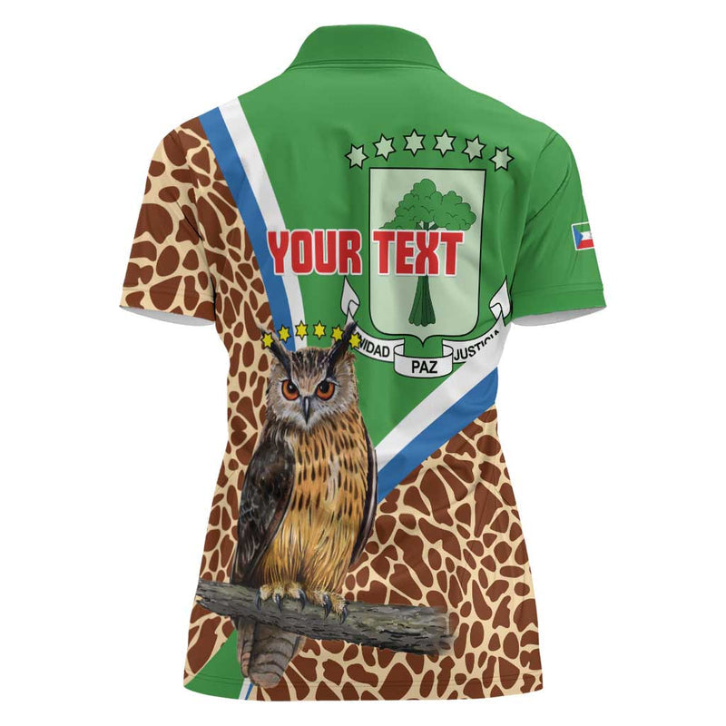 Equatorial Guinea Bubo Poensis Mix Giraffe Pattern Women Polo Shirt
