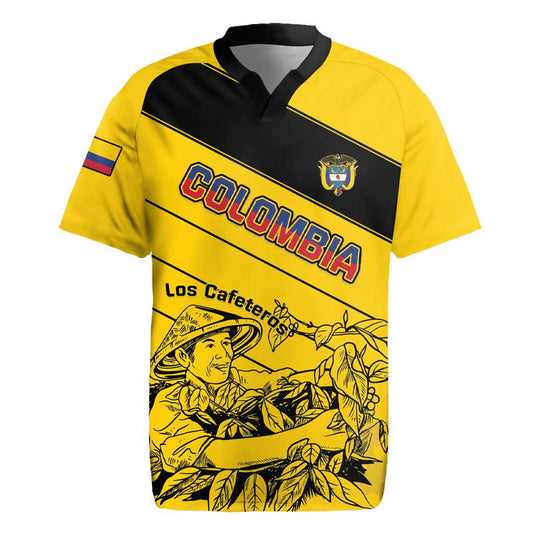 Custom Colombia Football Go Los Cafeteros Rugby Jersey