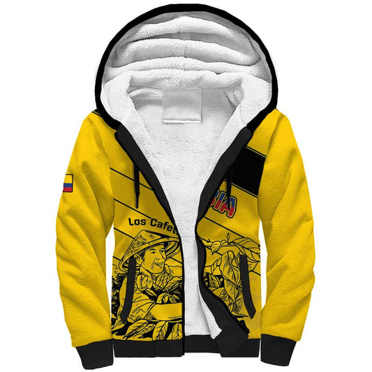 Custom Colombia Football Go Los Cafeteros Sherpa Hoodie