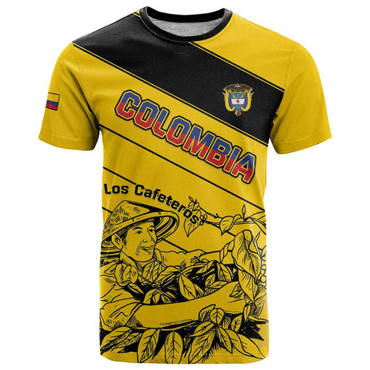 Custom Colombia Football Go Los Cafeteros T Shirt