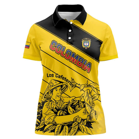 Custom Colombia Football Go Los Cafeteros Women Polo Shirt